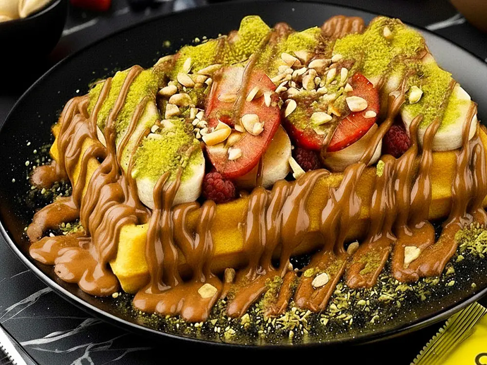 Karamelli waffle
