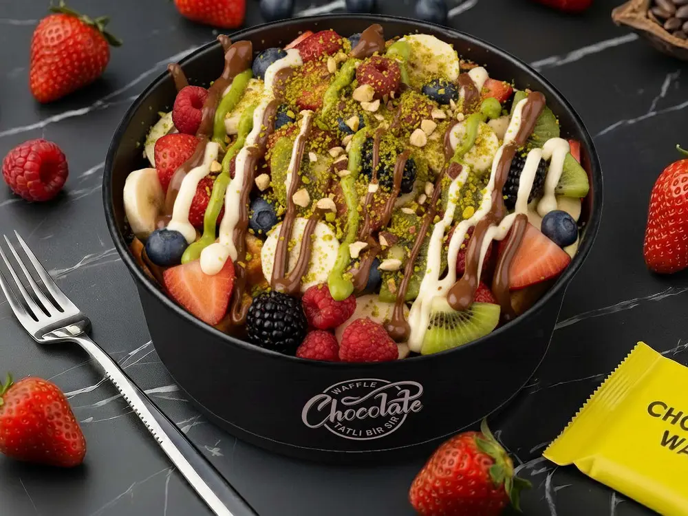 Meyve şöleni  bowl ( Antep fıstık çikolatalı)